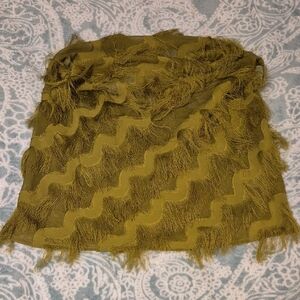 Fringed Olive Green Women's Top